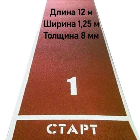Купить Дорожка для разбега 12 м х 1,25 м. Толщина 8 мм в Костроме 